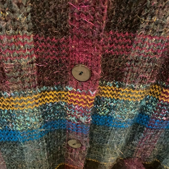 ESCADA Plaid Jewel Tone Mohair & Wool Blazer Jacket Coat 38 M - Picture 7 of 11